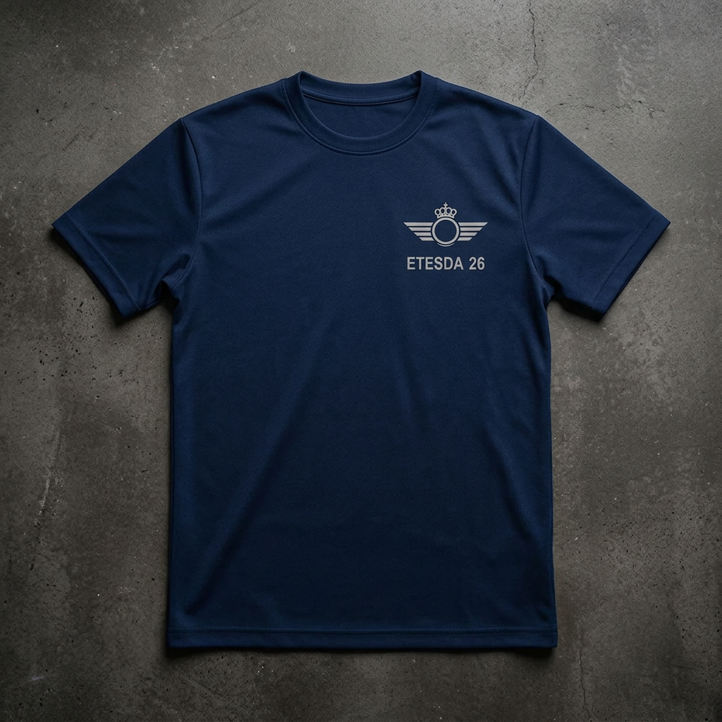 Camiseta Azul deporte - Básica ETESDA 2026