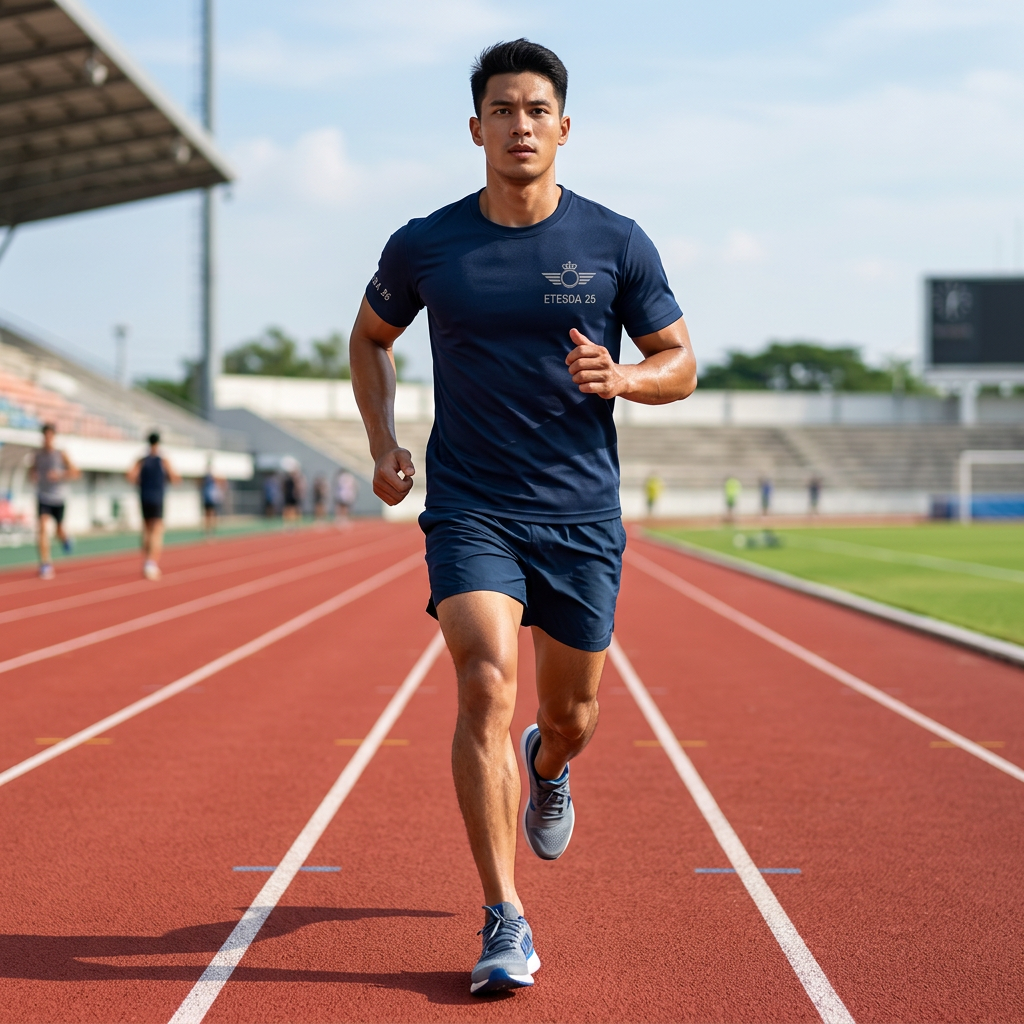 Camiseta Azul deporte - Básica ETESDA 2026